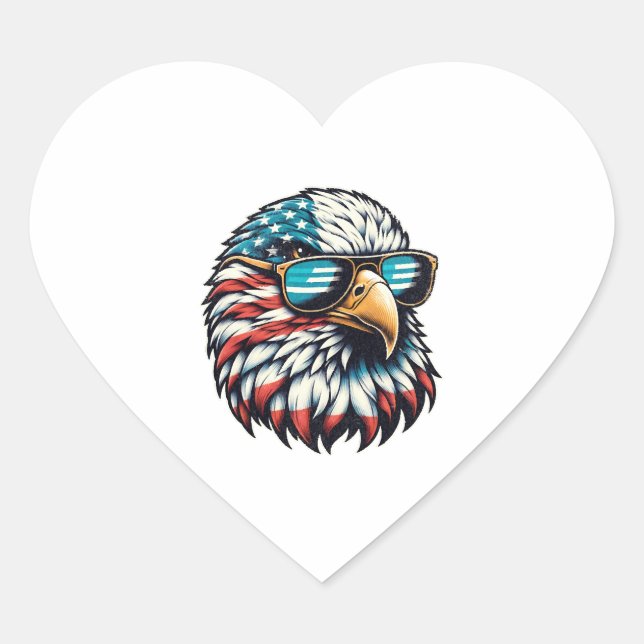 American Egale Heart Sticker (Front)