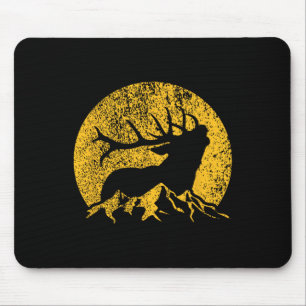 American Elk Hunter Dad Vintage Retro Bow Hunting Mouse Pad