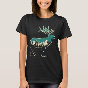 American Elk Lover Dad Retro Hunting T-Shirt