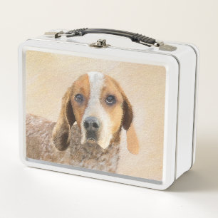 American English Coonhound Painting - Cute Origina Metal Lunch Box