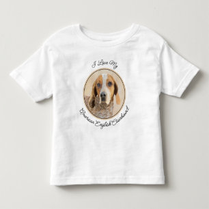 American English Coonhound Painting - Dog Art Toddler T-shirt