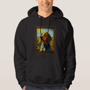 American English Coonhound Painting Sunflower Flow Hoodie
