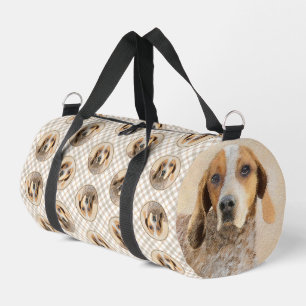 American English Coonhound Redtick Painting Dog Duffle Bag