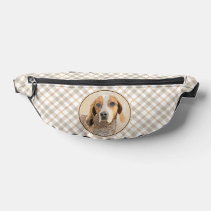 American English Coonhound Redtick Painting Dog Fanny Pack