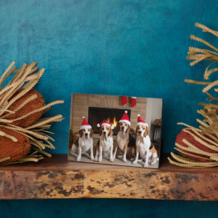 American English Foxhound Fireplace Christmas Plaque