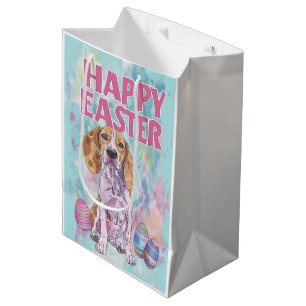 American English Foxhound Happy Easter Medium Gift Bag