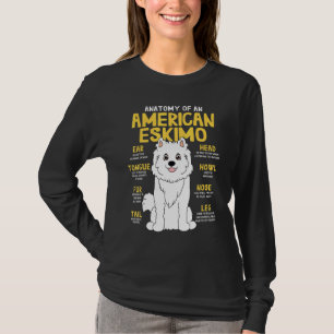 American Eskimo Anatomy Dog Mom Dad Cute T-Shirt