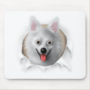 American Eskimo Busting Out Mouse Pad