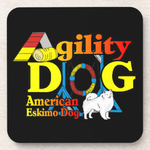 American Eskimo Dog Agility Coaster
