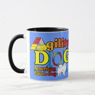 American Eskimo Dog Agility Gifts Mug