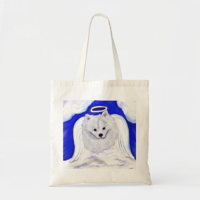 American Eskimo Dog Angel Tote Bag (Front)