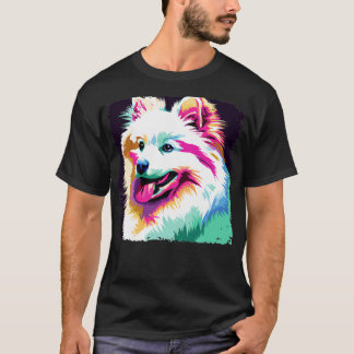 American Eskimo Dog Art Dog Lover Gifts T-Shirt
