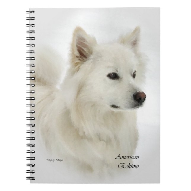 American Eskimo Dog Art Notebook (Front)