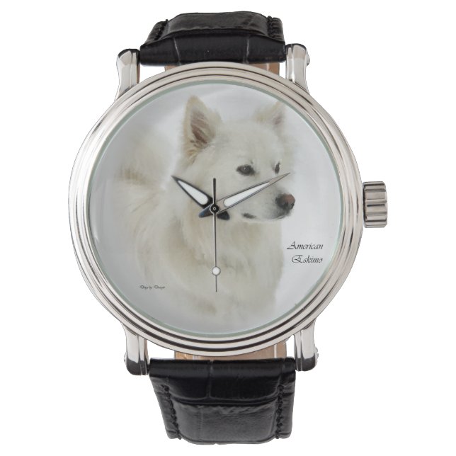 American Eskimo Dog Art Watch (Front)
