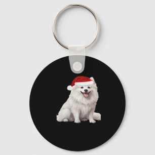 American Eskimo Dog Christmas Tree Dog Puppy Water Keychain