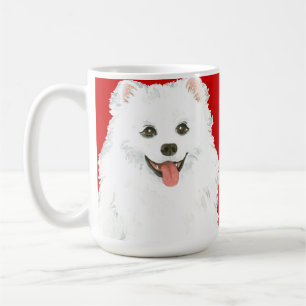 American Eskimo Dog Colour Block Coffee Mug