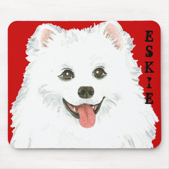 American Eskimo Dog Colour Block Mouse Pad (Front)