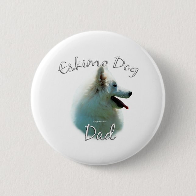 American Eskimo Dog Dad 2 Inch Round Button (Front)