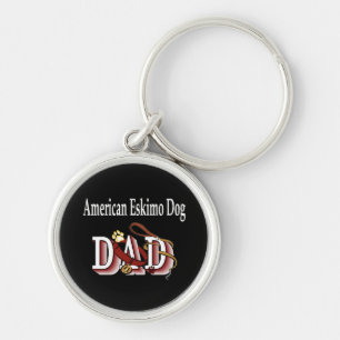 American Eskimo Dog DAD Keychain