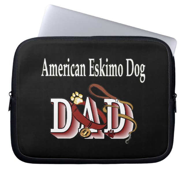 American Eskimo Dog DAD Laptop Sleeve (Front)