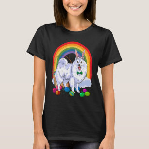 American Eskimo Dog Easter Eggs Bunny T-Shirt