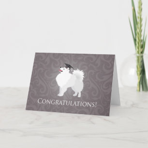 American Eskimo Dog Graduation Design Card