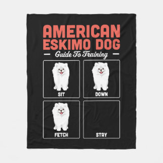 American Eskimo Dog Guide To Training Fleece Blanket