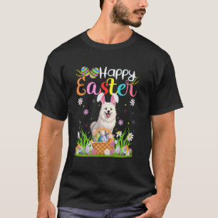 American Eskimo Dog Happy Easter Egg Hunt Bunny Ea T-Shirt