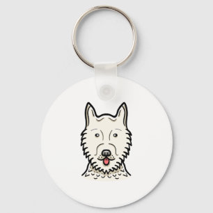 American Eskimo Dog Keychain