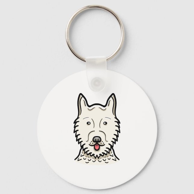 American Eskimo Dog Keychain (Front)