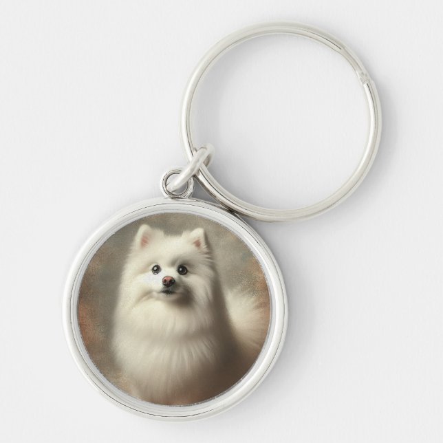 American Eskimo Dog Keychain (Front)