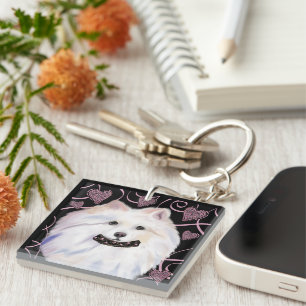American Eskimo Dog  Keychain