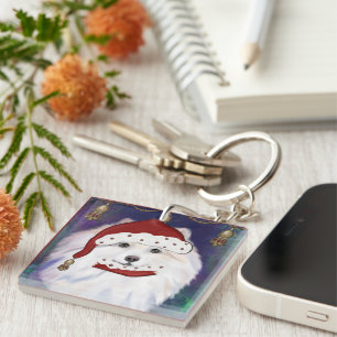American Eskimo Dog Keychain
