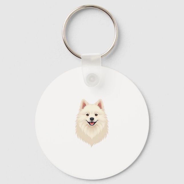 American Eskimo Dog Keychain (Front)