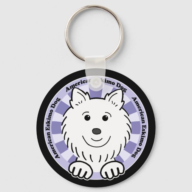 American Eskimo Dog Keychain (Front)