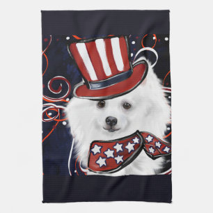 American Eskimo Dog Kitchen Towel