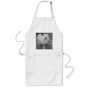 American_Eskimo_Dog_love w pic Long Apron