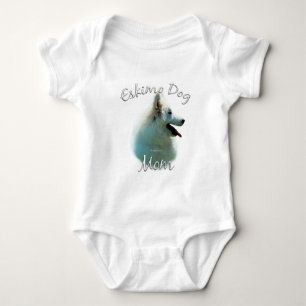 American Eskimo Dog Mom 2 Baby Bodysuit
