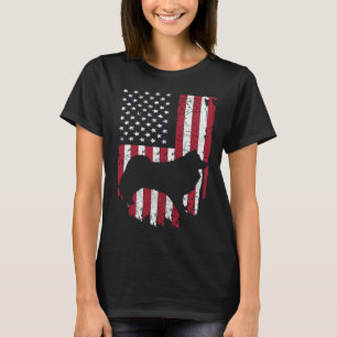 American Eskimo Dog Mom & Dad Patriotic  4th Of Ju T-Shirt