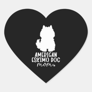 American Eskimo Dog Mom Heart Sticker