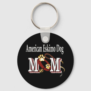 American Eskimo Dog MOM Keychain