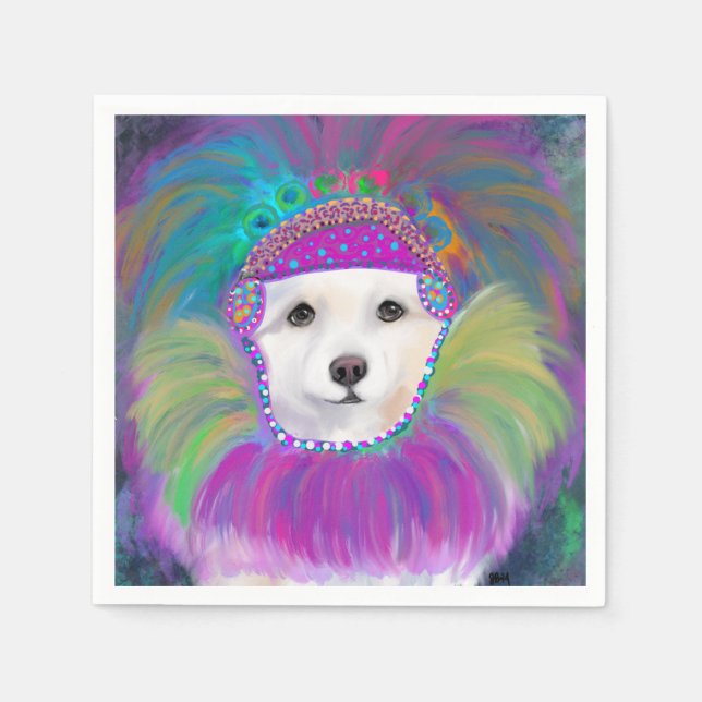 American Eskimo Dog Napkin (Front)