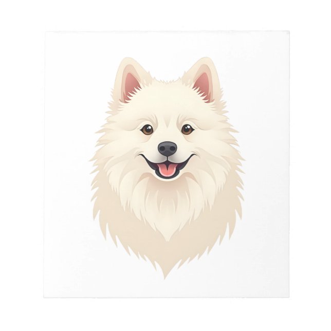 American Eskimo Dog Notepad (Front)