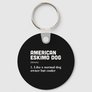 American Eskimo Dog Owner Keychain