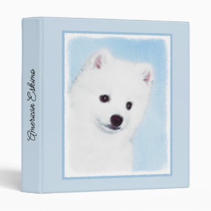 American Eskimo Dog Painting - Original Dog Art Binder