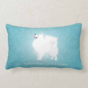 American Eskimo Dog Pet Loss Sympathy Design Lumbar Pillow