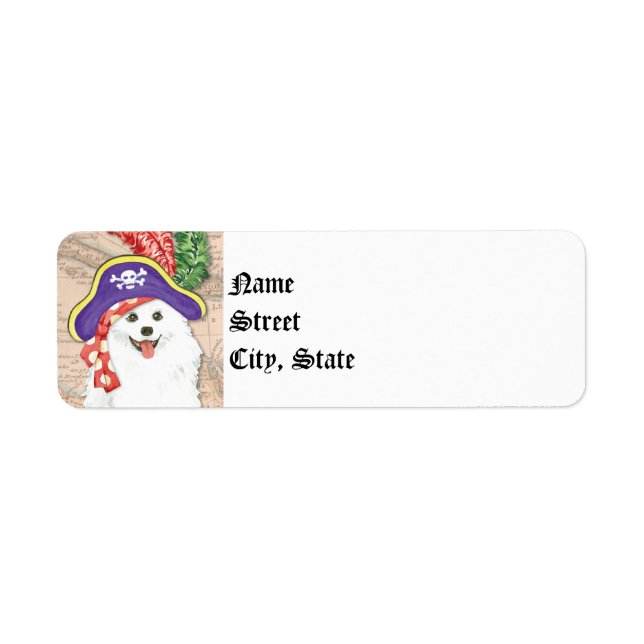 American Eskimo Dog Pirate Label (Front)