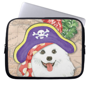 American Eskimo Dog Pirate Laptop Sleeve
