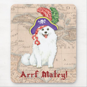 American Eskimo Dog Pirate Mouse Pad