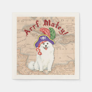 American Eskimo Dog Pirate Napkins